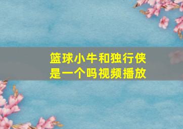 篮球小牛和独行侠是一个吗视频播放