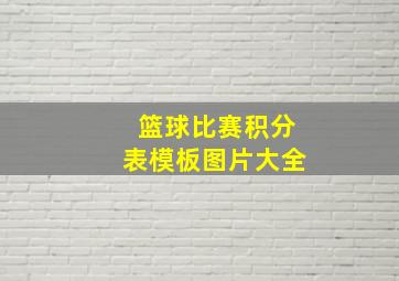 篮球比赛积分表模板图片大全