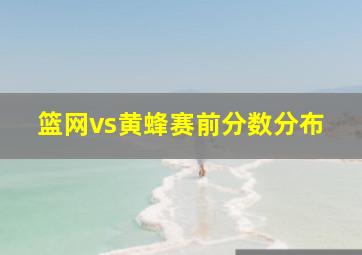 篮网vs黄蜂赛前分数分布