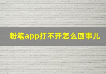 粉笔app打不开怎么回事儿