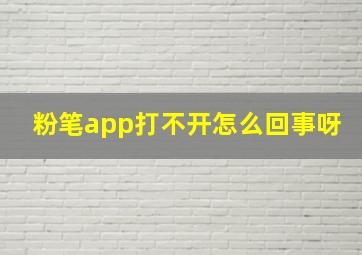 粉笔app打不开怎么回事呀