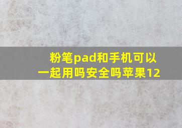 粉笔pad和手机可以一起用吗安全吗苹果12