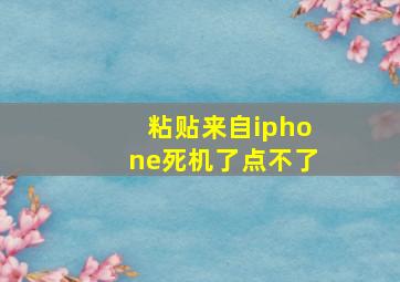 粘贴来自iphone死机了点不了