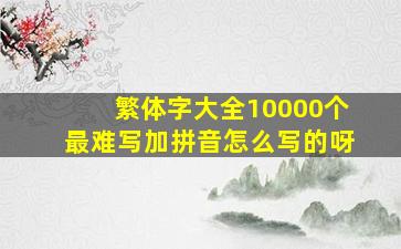 繁体字大全10000个最难写加拼音怎么写的呀