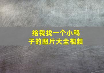 给我找一个小鸭子的图片大全视频