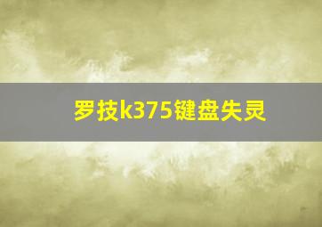 罗技k375键盘失灵