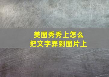 美图秀秀上怎么把文字弄到图片上