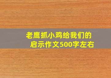 老鹰抓小鸡给我们的启示作文500字左右