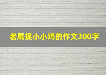 老鹰捉小小鸡的作文300字