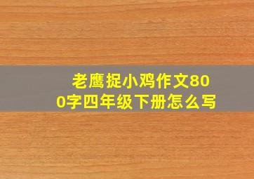 老鹰捉小鸡作文800字四年级下册怎么写