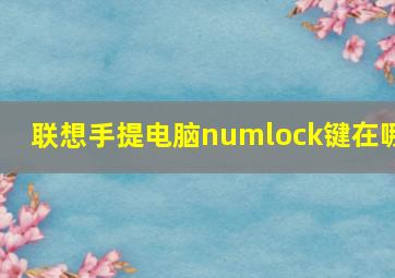 联想手提电脑numlock键在哪