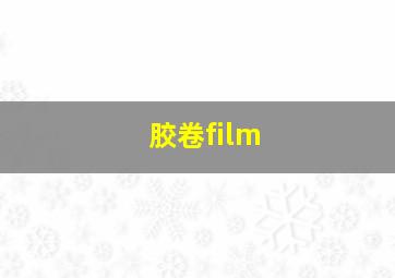 胶卷film