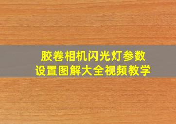 胶卷相机闪光灯参数设置图解大全视频教学