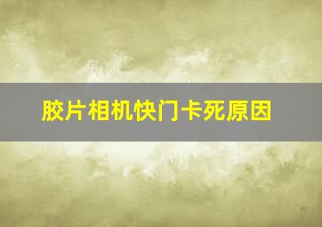 胶片相机快门卡死原因