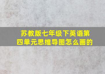 苏教版七年级下英语第四单元思维导图怎么画的