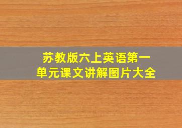 苏教版六上英语第一单元课文讲解图片大全