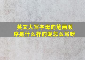 英文大写字母的笔画顺序是什么样的呢怎么写呀