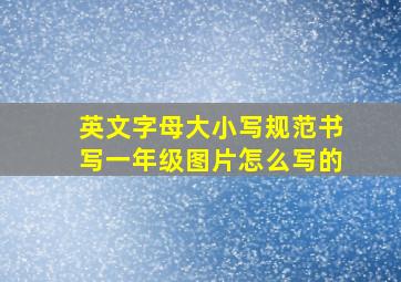 英文字母大小写规范书写一年级图片怎么写的