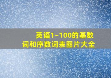 英语1~100的基数词和序数词表图片大全