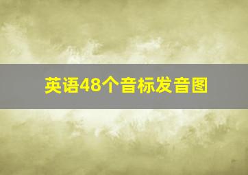 英语48个音标发音图