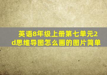 英语8年级上册第七单元2d思维导图怎么画的图片简单