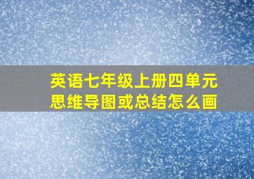 英语七年级上册四单元思维导图或总结怎么画