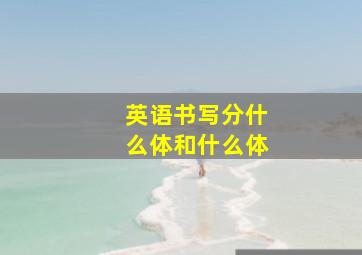 英语书写分什么体和什么体