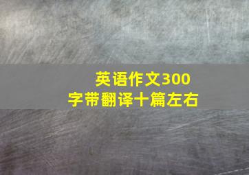 英语作文300字带翻译十篇左右