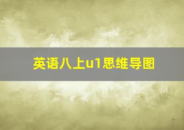 英语八上u1思维导图