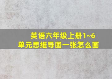 英语六年级上册1~6单元思维导图一张怎么画