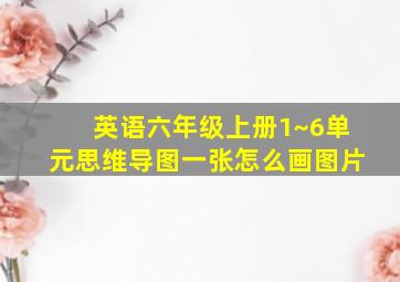 英语六年级上册1~6单元思维导图一张怎么画图片