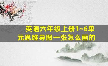 英语六年级上册1~6单元思维导图一张怎么画的