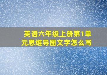 英语六年级上册第1单元思维导图文字怎么写