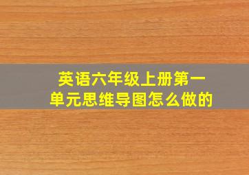 英语六年级上册第一单元思维导图怎么做的