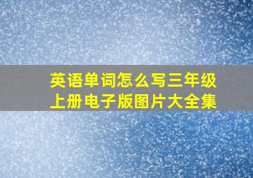 英语单词怎么写三年级上册电子版图片大全集