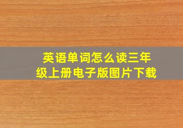 英语单词怎么读三年级上册电子版图片下载