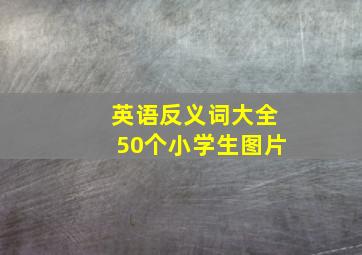 英语反义词大全50个小学生图片