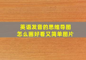 英语发音的思维导图怎么画好看又简单图片