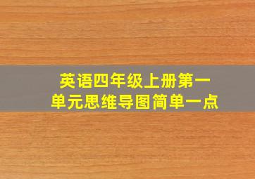 英语四年级上册第一单元思维导图简单一点