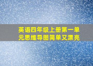 英语四年级上册第一单元思维导图简单又漂亮