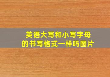 英语大写和小写字母的书写格式一样吗图片