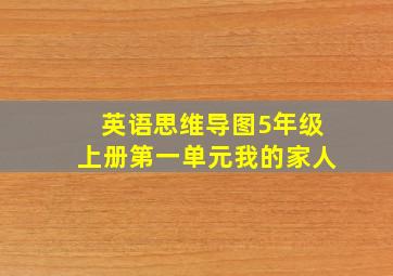 英语思维导图5年级上册第一单元我的家人