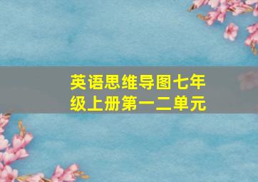 英语思维导图七年级上册第一二单元