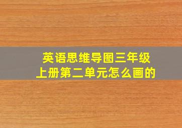 英语思维导图三年级上册第二单元怎么画的