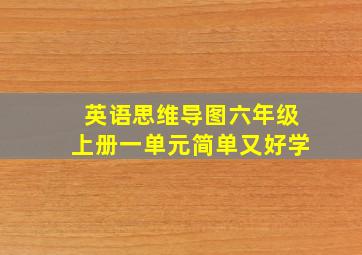 英语思维导图六年级上册一单元简单又好学