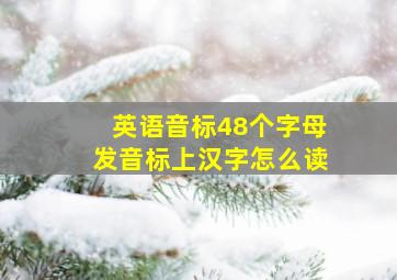 英语音标48个字母发音标上汉字怎么读