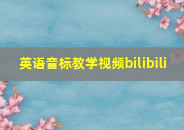 英语音标教学视频bilibili