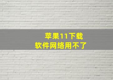 苹果11下载软件网络用不了