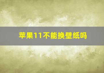 苹果11不能换壁纸吗