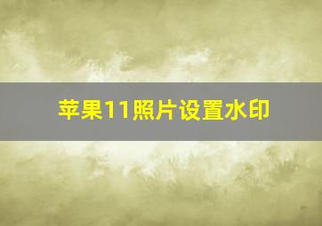 苹果11照片设置水印